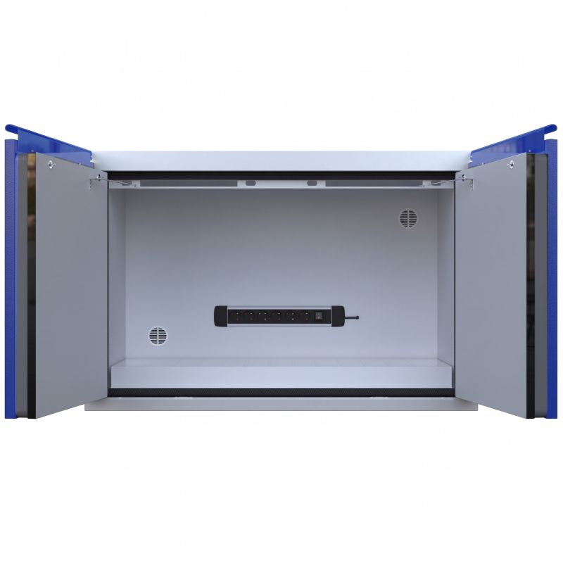 Armoire de sécurité comptoir 2 portes pour stockage et recharge de batterie lithium-ion avec alarme