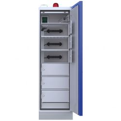 Armoire de sécurité haute pour batterie lithium-ion avec cases et système de sécurité