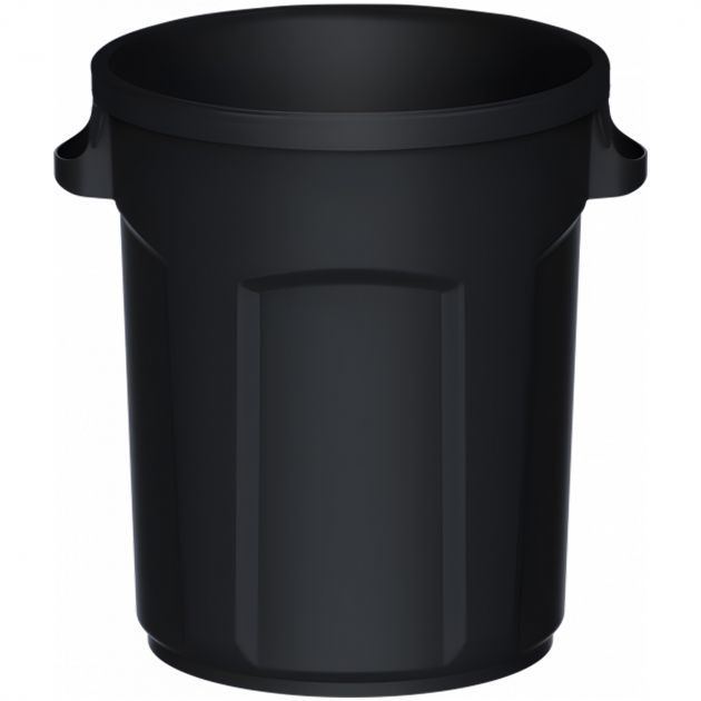 Poubelle de tri sélectif ronde en plastique 80 L intérieur / extérieur