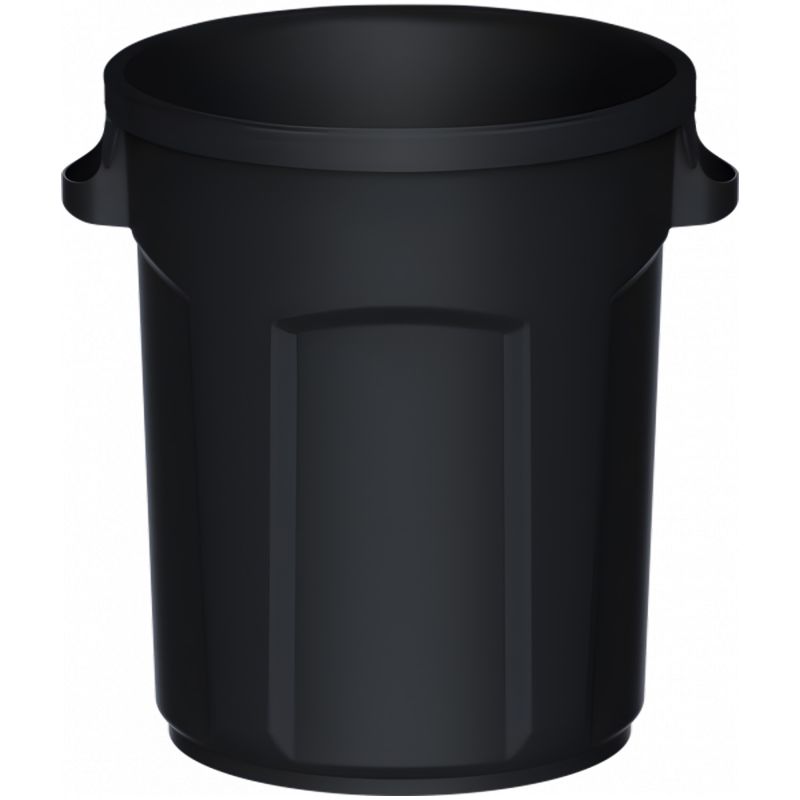 Poubelle de tri sélectif ronde en plastique 80 L intérieur / extérieur