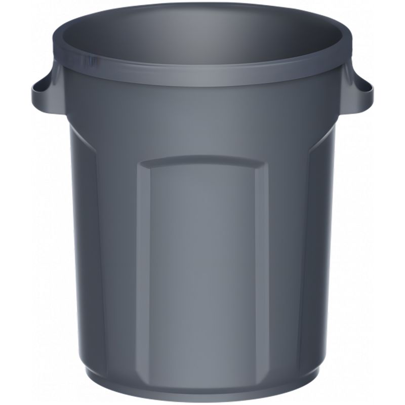 Poubelle de tri sélectif ronde en plastique 80 L intérieur / extérieur