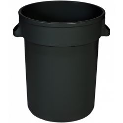 Poubelle de tri sélectif ronde en plastique 120 L intérieur / extérieur