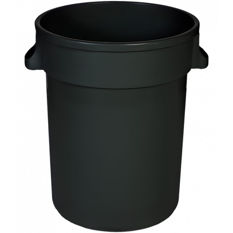 Poubelle de tri sélectif ronde en plastique 120 L intérieur / extérieur