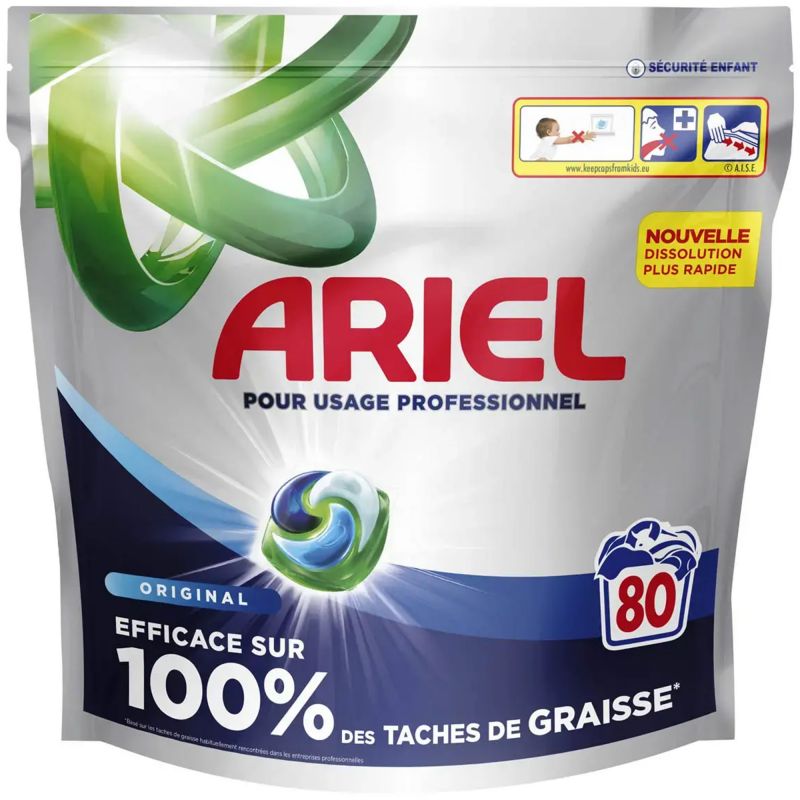 Dosettes lessive Ariel Pods 3 en 1 x80