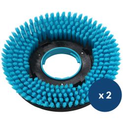 Brosse autolaveuse compacte autotractée I-MOP XL Plus à poils medium bleu x2