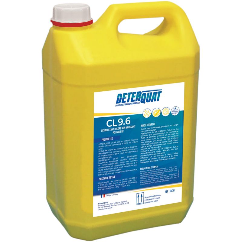 Javel concentrée 9,6 % de chlore actif 5L