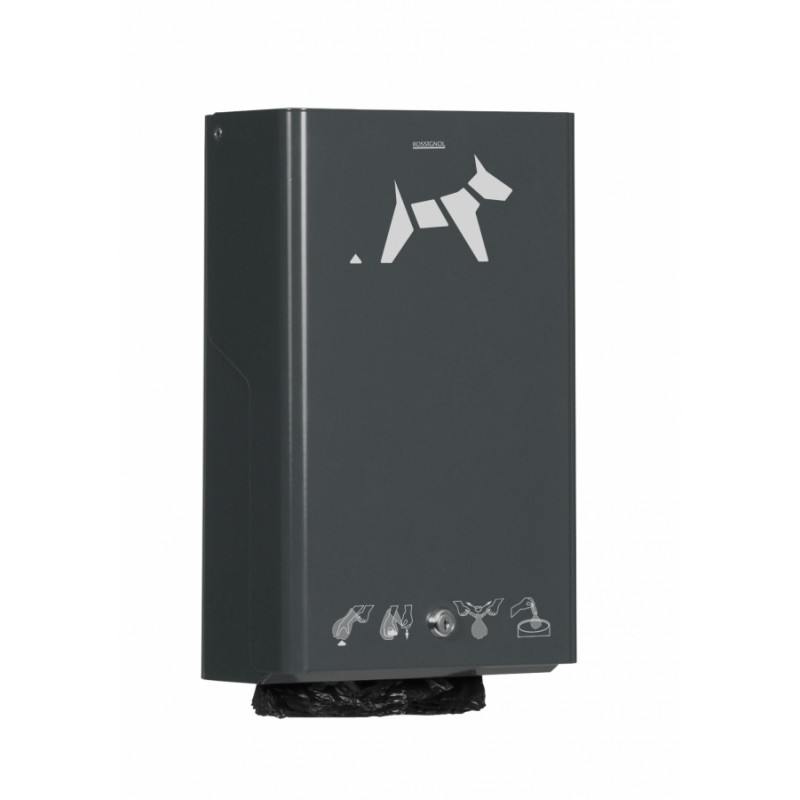 HYGECA Borne propreté canine sur poteau liasses Gris Anthracite HYGECA Borne propreté canine sur poteau liasses Gris Anthracite