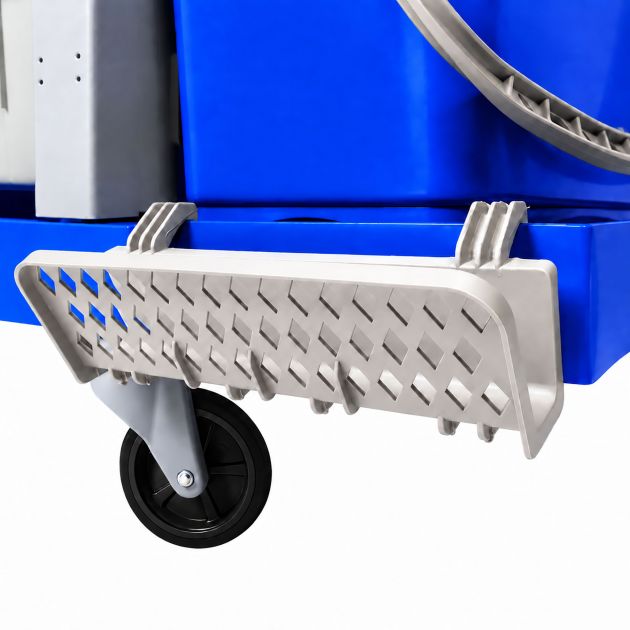 Chariot de ménage pré-imprégnation 6 seaux et porte-sac 120 L