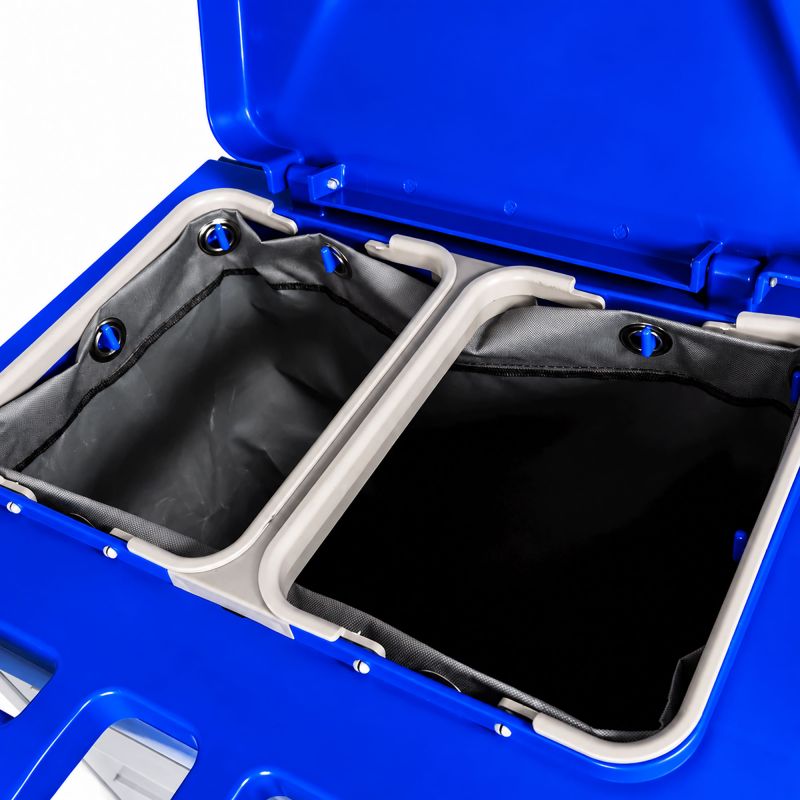 Chariot de ménage pré-imprégnation 6 seaux et porte-sac 120 L