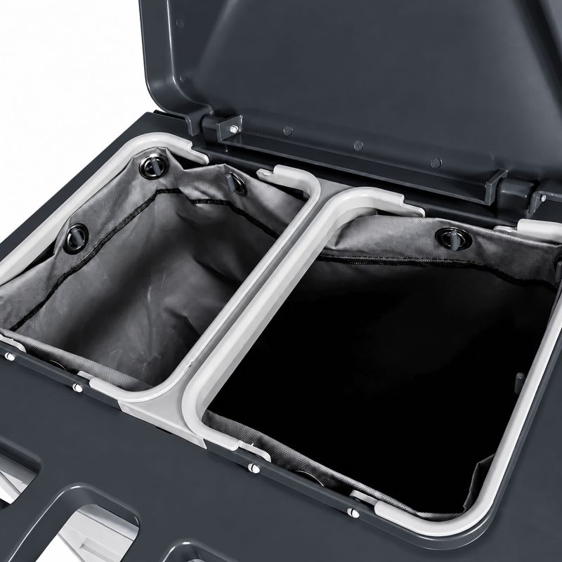 Chariot de ménage pré-imprégnation 6 seaux et porte-sac 120 L