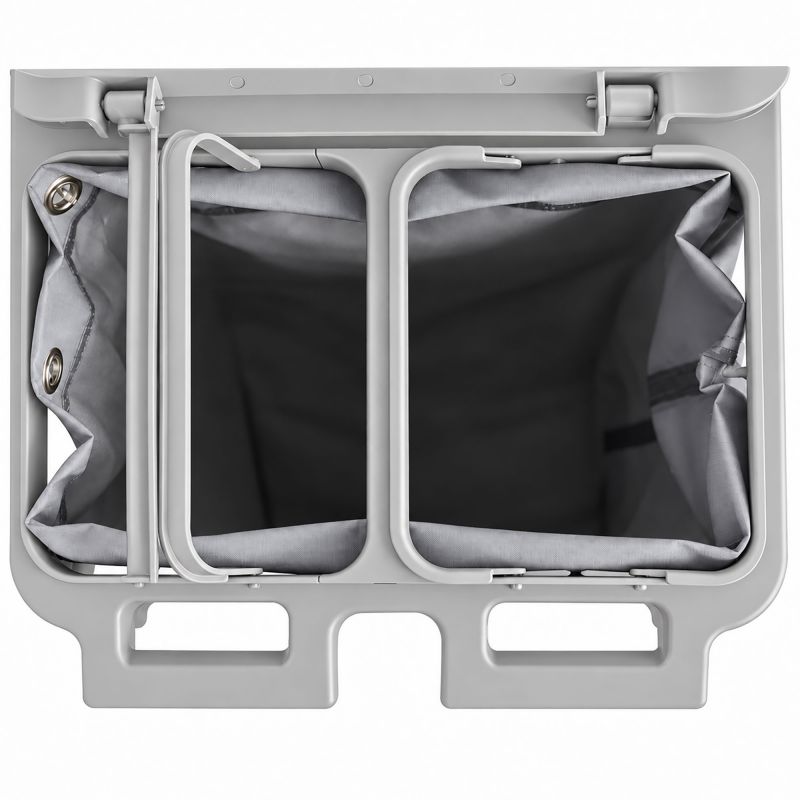 Chariot de ménage 6 seaux avec presse et porte-sac 120 L