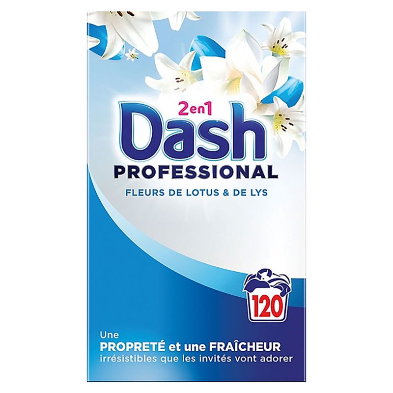 Lessive en poudre Dash 2 en 1 professionnel - baril de 100 doses
