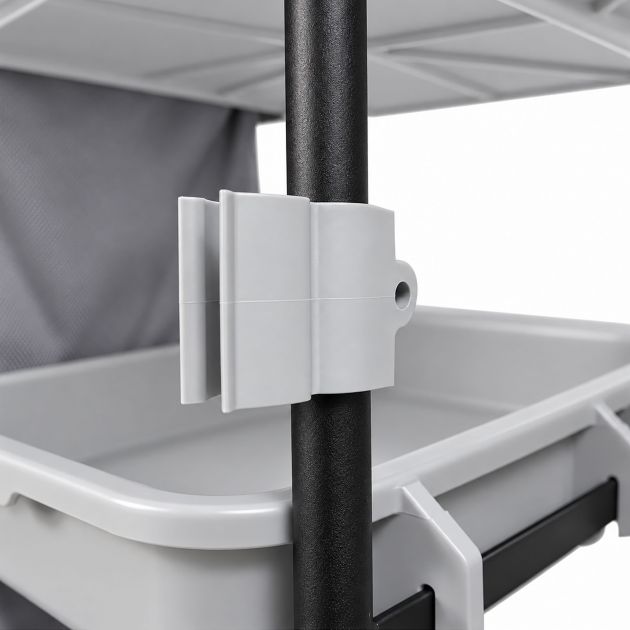Chariot de ménage 4 seaux avec presse et support de sac 120 L