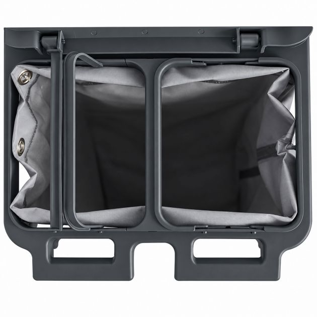 Chariot de ménage 4 seaux avec presse et support de sac 120 L