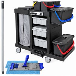 Kit chariot de ménage pré-imprégnation complet