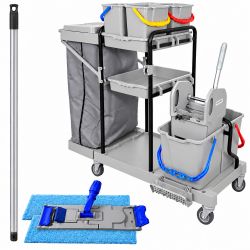Kit chariot de ménage complet 6 seaux