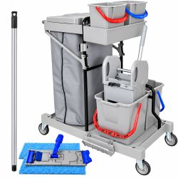 Kit chariot de ménage complet 4 seaux