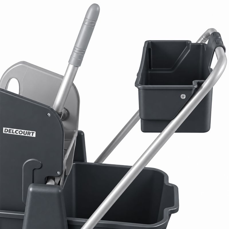 Chariot de ménage 2 seaux avec presse à mâchoires