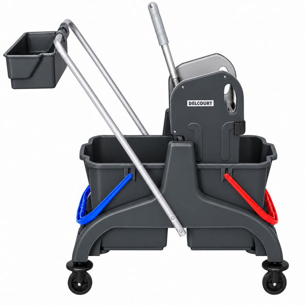 Chariot de ménage 2 seaux avec presse à mâchoires