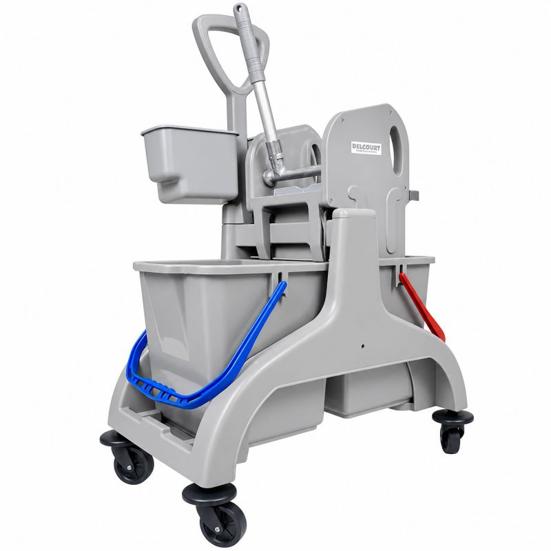Chariot de ménage 2 seaux avec presse à mâchoires 2x18 L