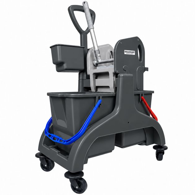 Chariot de ménage 2 seaux avec presse à mâchoires 2x18 L