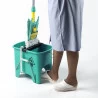 Seau de lavage bi-bacs avec presse actionnable par pédale TTS