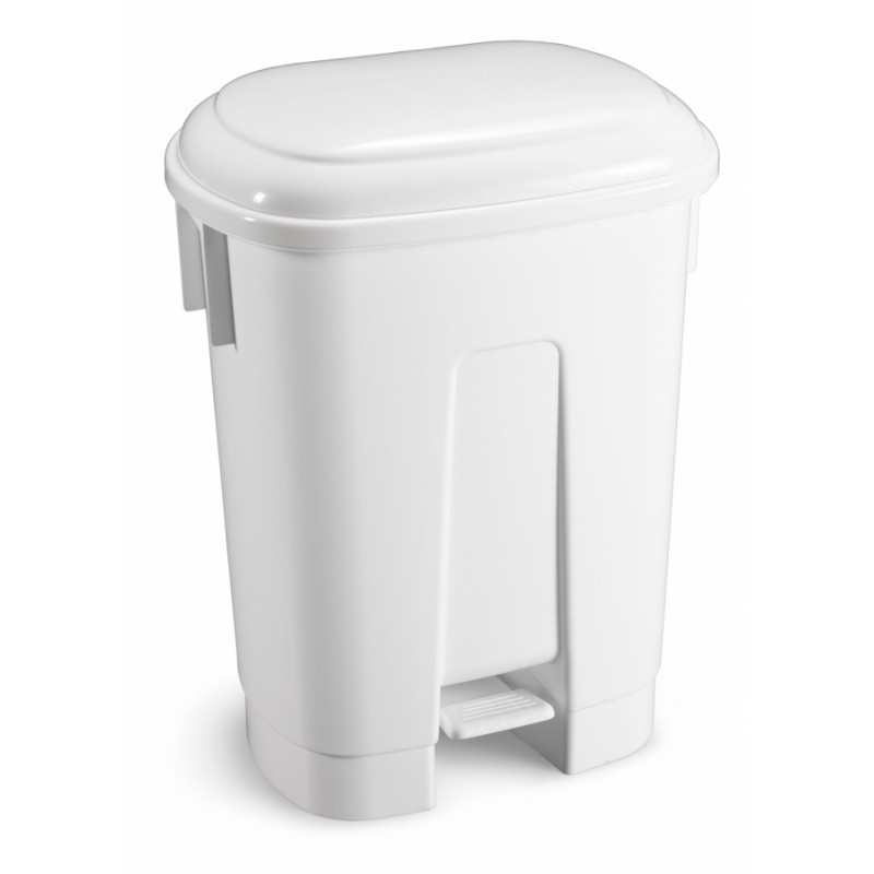 Poubelle Pédale 60L HACCP PVC Blanc