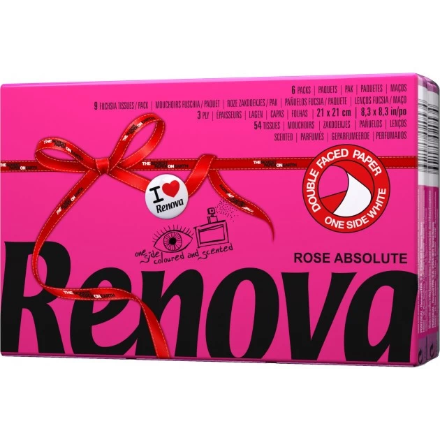 mouchoirs en paquets colorés parfumés Renova