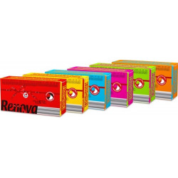 Mouchoir jetable coloré et parfumé Color Red Label Renova - lot de 40 paquets de 6 étuis