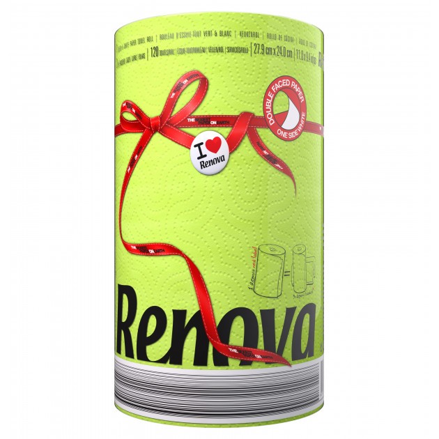Maxi essuie-tout coloré 2 plis Red Label Renova VERT