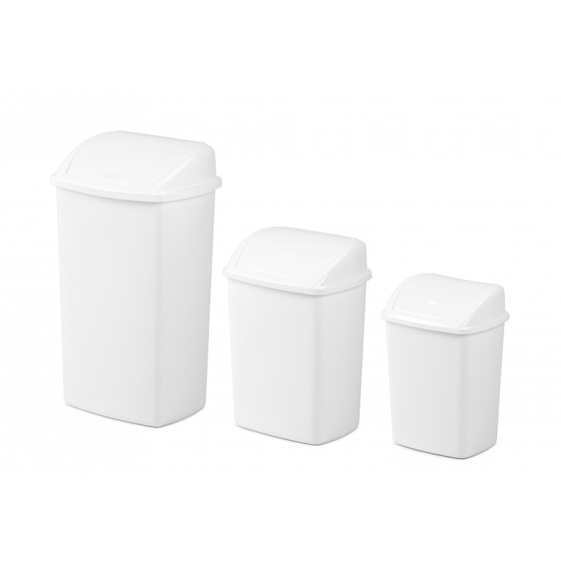 Poubelle de chambre blanche pour comptoir de 1,5 L, en plastique pour salle  de bain, petite poubelle à bascule avec sacs poubelle pour la maison avec  100 sacs poubelles : : Cuisine