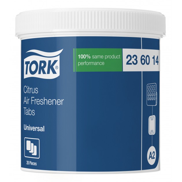 Désodorisant en pastilles pour sanitaires système A2 Tork citron