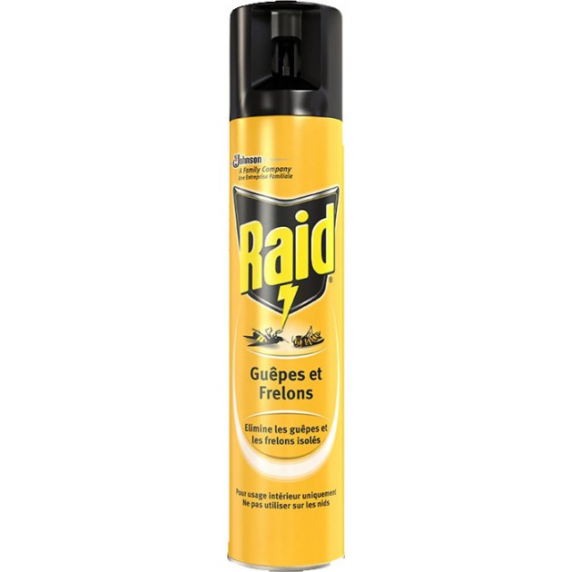 Insecticide Guêpes et Frelons aérosol Raid-300 ml