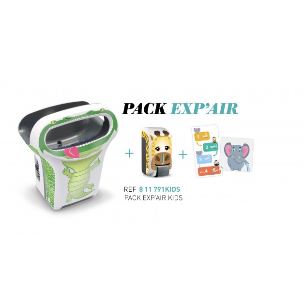 Pack sèche-mains à air pulsé automatique enfant et distributeur de savon Exp'air Kids JVD
