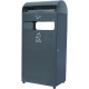 Cendrier extérieur 4,7 L et corbeille 48 L acier gris anthracite