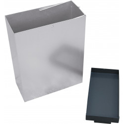 Cendrier extérieur 4,7 L et corbeille 48 L acier gris anthracite