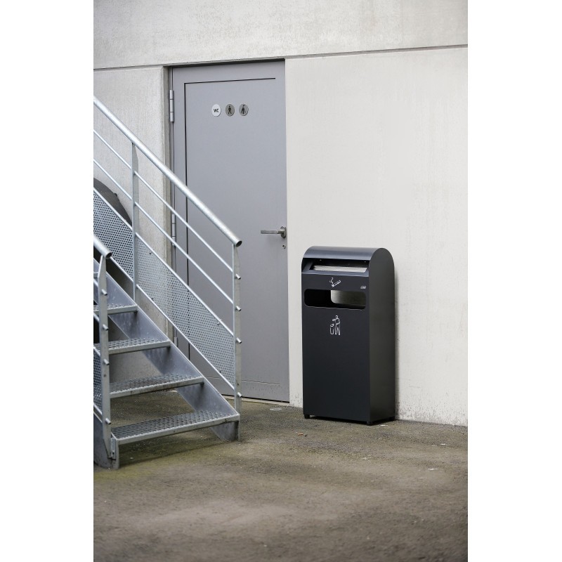 Cendrier corbeille grand volume 4,7 L/48 L Probbax - ILLUSTRATION Cendrier corbeille grand volume 4,7 L/48 L Probbax - ILLUSTRATION