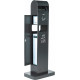 Cendrier poubelle sur pied totem gris anthracite en acier
