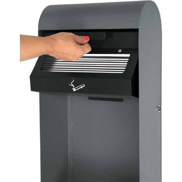 Cendrier corbeille mural 3 L/14 L acier galvanisé Probbax - Cendrier