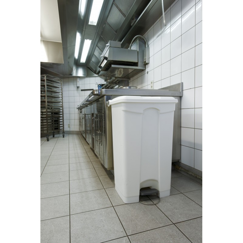 Poubelle alimentaire de tri sélectif polypropylène blanc Probbax - illustration