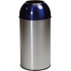 Poubelle ronde de tri sélectif en inox 40 L Open Dome Probbax BLEU