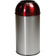 Poubelle ronde de tri sélectif en inox 40 L Open Dome Probbax ROUGE