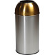 Poubelle ronde de tri sélectif en inox 40 L Open Dome Probbax JAUNE