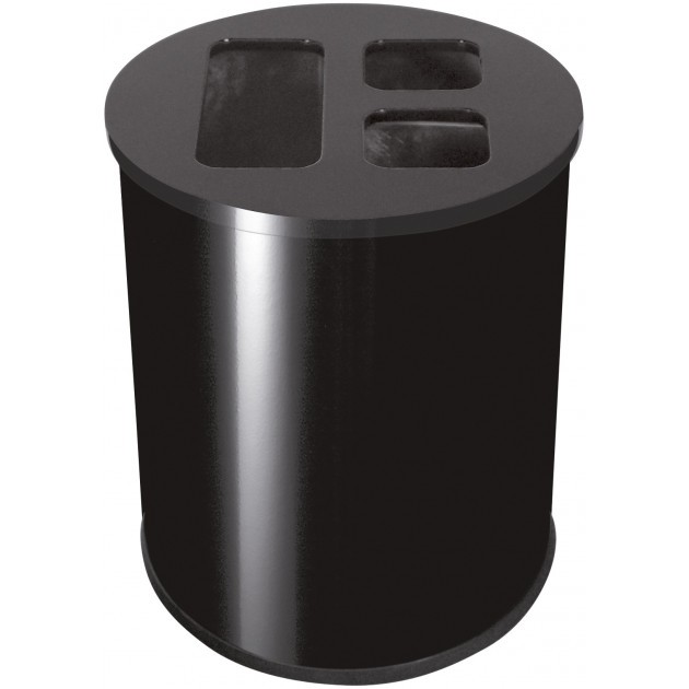 Collecteur de tri sélectif 40 L 3 compartiments Probbax Noir Collecteur de tri sélectif 40 L 3 compartiments Probbax Noir