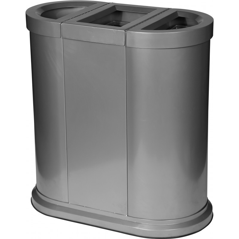 Station de tri sélectif 150 L 3 compartiments Probbax Gris