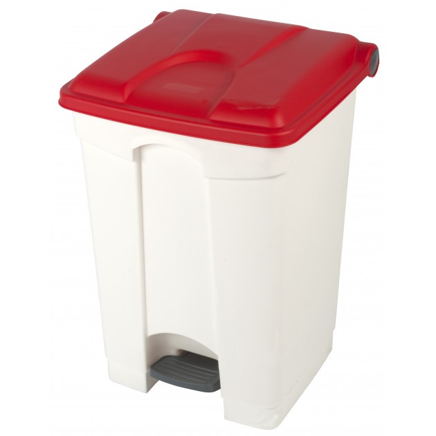 Collecteur de tri sélectif 45L HACCP PROBBAX Blanc/Rouge