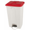 Collecteur de tri sélectif 90L HACCP PROBBAX Blanc/Rouge