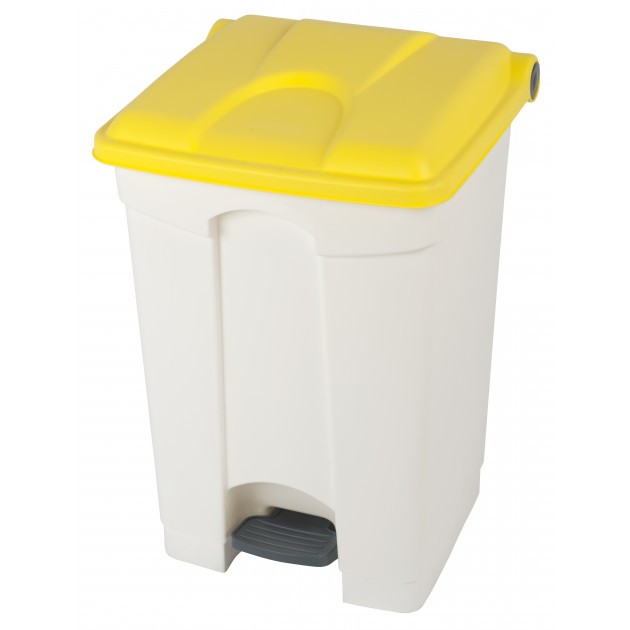 Collecteur de tri sélectif en polypropylène HACCP PROBBAX Blanc/Jaune