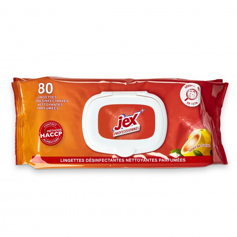 2 + 1 GRATUIT 80 lingettes nettoyantes désinfectantes parfumées  Jex
