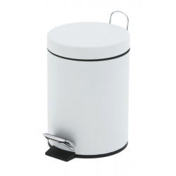 Poubelle en acier blanc